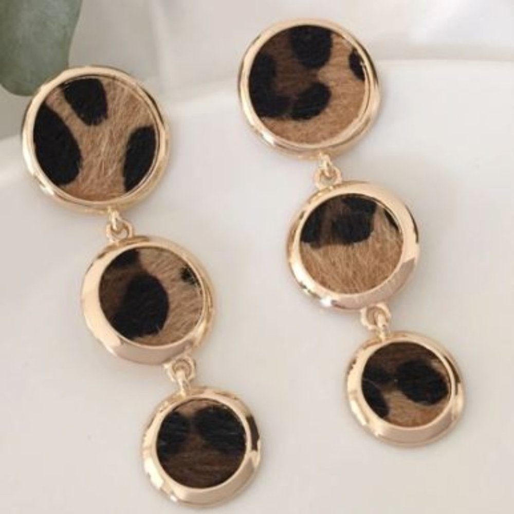 Animal Print Earrings NWOT